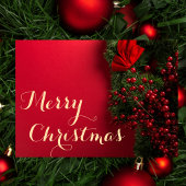 スクリプエレガントトタイポグラフィビジネスクリスマス サンキューカード