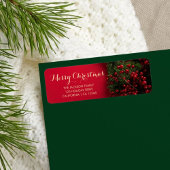 スクリプエレガントトタイポグラフィビジネスホリデーレッド ラベル