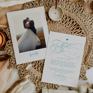 スクリプエレガントトタイポグラフィブ結婚ール サンキューカード