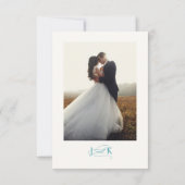 スクリプエレガントトタイポグラフィブ結婚ール サンキューカード (裏面)