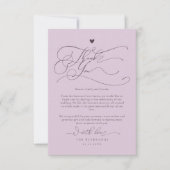 スクリプエレガントトタイポグラフィプ結婚ム サンキューカード (正面)