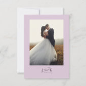 スクリプエレガントトタイポグラフィプ結婚ム サンキューカード (裏面)