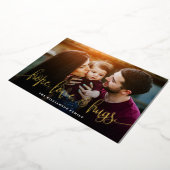 スクリプエレガントトタイポグラフィホープ愛ハグ写真 箔シーズンカード (回転した状態)