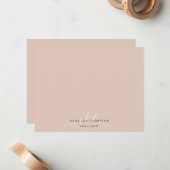 スクリプエレガントトタイポグラフィボホベージュノートカード ノートカード (正面/裏面インサイチュ)