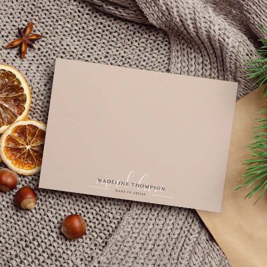 スクリプエレガントトタイポグラフィボホベージュノートカード ノートカード