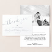 スクリプエレガントトタイポグラフィ写真結婚の感謝 箔カード (ディスプレー)