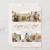 スクリプエレガントトタイポグラフィ6モダンフォトコラージュ シーズンカード (正面)