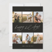 スクリプエレガントトタイポグラフィ6モダンフォトコラージュ シーズンカード (正面)