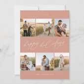 スクリプエレガントトタイポグラフィ6モダンフォトコラージュ シーズンカード (正面)