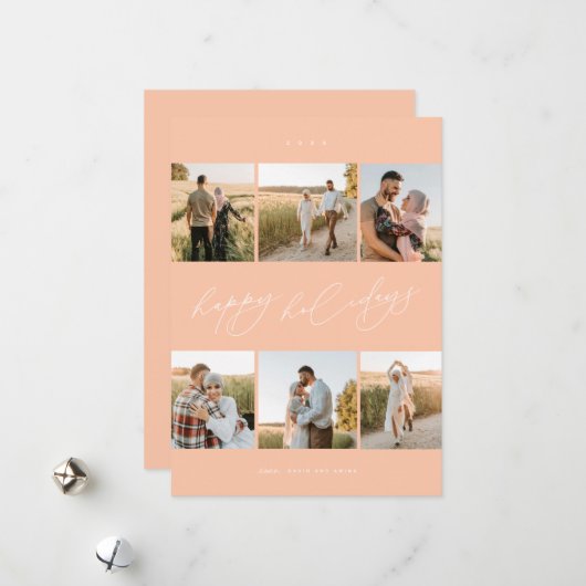 スクリプエレガントトタイポグラフィ6モダンフォトコラージュ シーズンカード (正面/裏面インサイチュ)