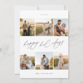 スクリプエレガントトタイポグラフィ6モダンフォトコラージュ シーズンカード (正面)