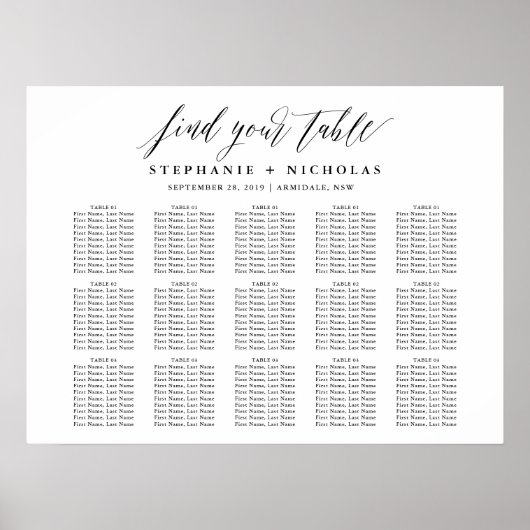 スクリプエレガントトタイポグラフィ ポスター (正面)