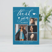 スクリプエレガントトターコイズシック4写真卒業 サンキューカード (スタンド正面)