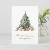 スクリプエレガントトツリー非フォトクリスマスカード シーズンカード (スタンド正面)