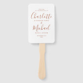 スクリプエレガントトテラコッタ結婚式 プログラム ハンドファン (正面)