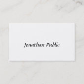 スクリプエレガントトデザインミニマルモダンリストプレーン 名刺 (正面)