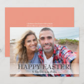 スクリプエレガントトハッピーイースターファミリの写真1枚 シーズンカード (正面/裏面)