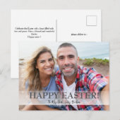 スクリプエレガントトハッピーイースターファミリの写真1枚 シーズンポストカード (正面/裏面)
