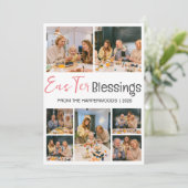 スクリプエレガントトハッピーイースターファミリーフォトコラージュ シーズンカード (スタンド正面)