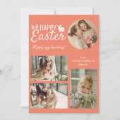 スクリプエレガントトハッピーイースターファミリーフォトコラージュ シーズンカード (正面)