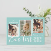 スクリプエレガントトハッピーイースターファミリー3枚の写真 シーズンカード (スタンド正面)