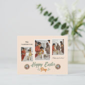 スクリプエレガントトハッピーイースターファミリー3枚の写真 シーズンポストカード (スタンド正面)