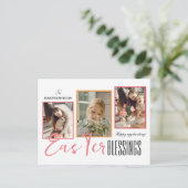 スクリプエレガントトハッピーイースターファミリー3枚の写真 シーズンポストカード (スタンド正面)