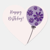 スクリプエレガントトハッピーバースデー!花気球 ハートシール (正面)