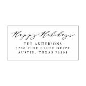 スクリプエレガントトハッピーホリデーズ差出人住所 ラバースタンプ (インプリント)