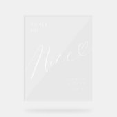 スクリプエレガントトハートのテ結婚ーブル番号9 アクリルサイン (正面)