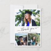 スクリプエレガントトハートの卒業3フォトコラージュ サンキューカード (正面)