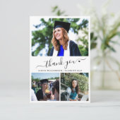 スクリプエレガントトハートの卒業3フォトコラージュ サンキューカード (スタンド正面)