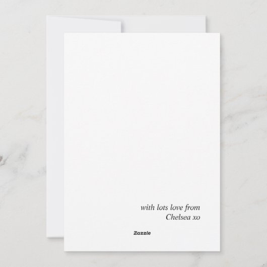 スクリプエレガントトハートピンクレッドハッピーバレンタインデー シーズンカード (裏面)