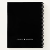 スクリプエレガントトハート写真結婚のゲストブック ノートブック (裏面)