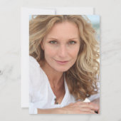 スクリプエレガントトバック写真50誕生日 招待状 (裏面)