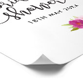 スクリプエレガントトバラブライダルシャワーウェルカムポスター ポスター (角)