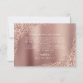 スクリプエレガントトバラ金ゴールド結婚の感謝 サンキューカード (裏面)