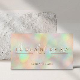 スクリプエレガントトパステルグリッターホログラフィック美しい 名刺