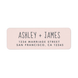 スクリプエレガントトパステルピンク結婚ズ差出人住所 ラベル