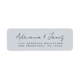 スクリプエレガントトパステルブルー結婚ズ ラベル