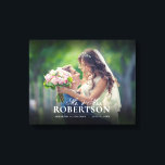 スクリプエレガントトパーソナライズされたのキャンバス印刷 キャンバスプリント<br><div class="desc">このキャンバ結婚スに写真を追加し、名前と日付でパーソナライズ結婚する。</div>