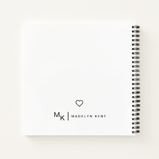 スクリプエレガントトパーソナライズされたノートと音楽 ノートブック (裏面)