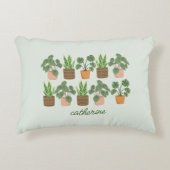 スクリプエレガントトパーソナライズされたプラント愛好家 アクセントクッション (正面)