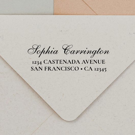 スクリプエレガントトパーソナライズされた差出人住所 セルフインキングスタンプ