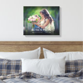 スクリプエレガントトパーソナライズされた結婚の キャンバスプリント (インサイチュ (寝室))