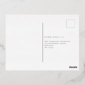 スクリプエレガントトパーティーRSVPカードLuxury Foil 箔シーズンポストカード (裏面)