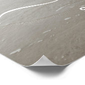 スクリプエレガントトビーチをテーマ結婚にしたウェルカムサイン ポスター (角)