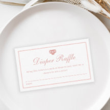 スクリプエレガントトピンクおむつラッフルベビーシャワー