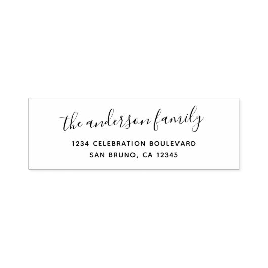 スクリプエレガントトファミリー名ホリデー差出人住所 セルフインキングスタンプ (デザイン)