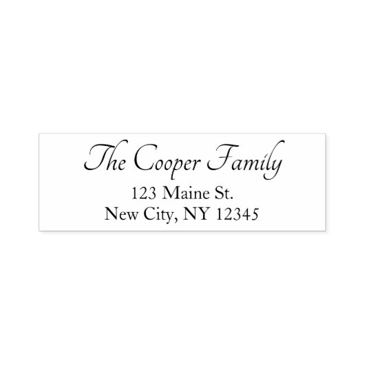 スクリプエレガントトファミリー名ホリデー差出人住所 セルフインキングスタンプ (デザイン)